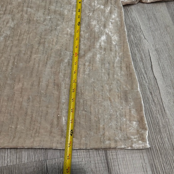 Vince Camuto Womens Beige Blouson Sleeve Velvet Top size M - Picture 9 of 10